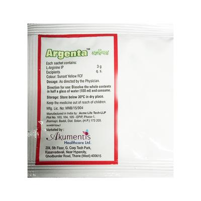 ARGENTA SUGAR FREE LEMON ORANGE FLAVOUR Granules 8.5gm - Supplements-Vam