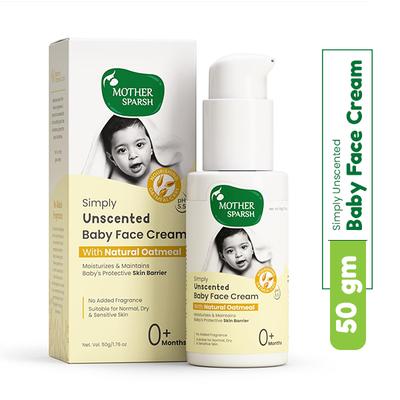 Mother Sparsh Simply Unscented Baby Face Cream 50 g - Baby Skin Care