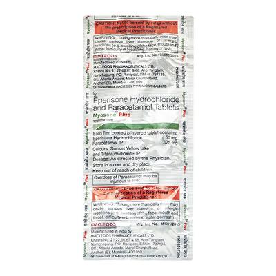 Myosone Plus Tablet 6'S - Muscle Cramps/Spasticity-Mus