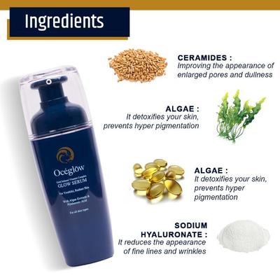 Oceglow Face Serum for Youthful & Radiant Skin Women & Men, With Gold Vitamin Complex & Ceramides 30 ml - Face Serum
