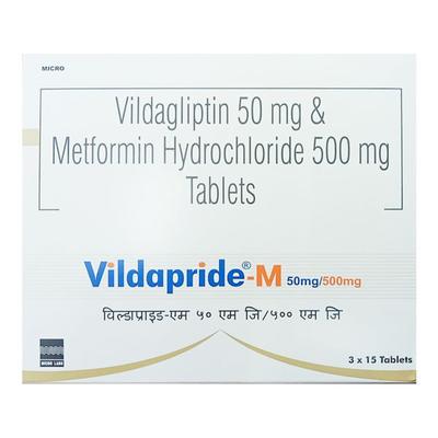VILDAPRIDE M 50/500mg Tablet 15's - Diabetes-Ant