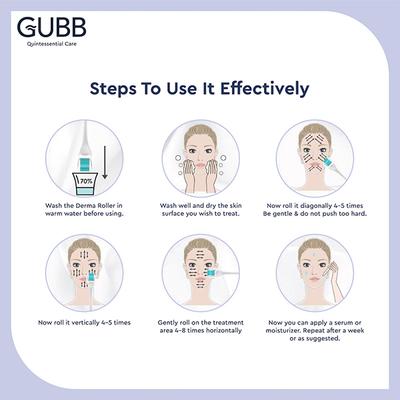 Gubb Derma Roller 540 Needles 0.5mm - Golden 1's - Derma Rollers