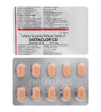 Distaclor CD 375mg Tablet 10'S - Bacterial Infections-Cep