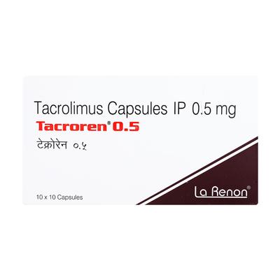 Tacroren 0.5mg Capsule 10'S - Immune Suppression