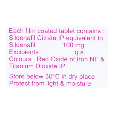 Penegra 100mg Tablet 4'S - Impotence/Erectile Dysfunction (Ed)