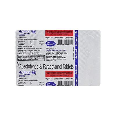 ACIMOL Tablet 10's - Pain relief-Nsa