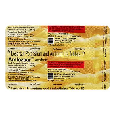 AMLOZAAR 50 Tablet 15's - Hypertension-Ang
