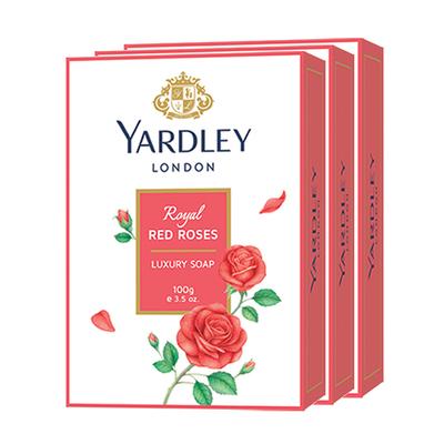 Yardley London Luxury Soap - Royal Red Roses (Pack of 3 x 100 gm) - Soaps