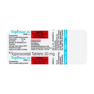TOPIMAC 20 Tablet 10's - Gout