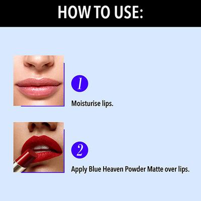 Blue Heaven Powder Matte -Coral Touch, 002 3.5 gm - Lipsticks