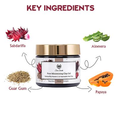 Seer Secrets Sabdarifa Red Clay Mask 50 gm - Face Packs