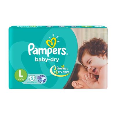 Pampers Baby-Dry (L) 5's - Diapers & Wipes