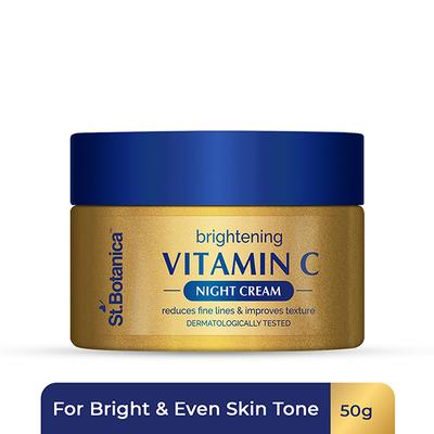 St.Botanica Vitamin C, E & Hyaluronic Acid Brightening Night Cream 50 gm - Night Cream