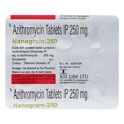 NANOGRAM 250mg Tablet 6's - Bacterial Infections-Mac