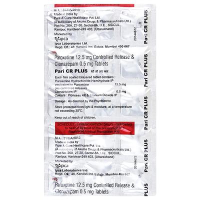 PARI CR PLUS Tablet 15's - Anxiety-Anx