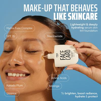 FAE Beauty Face Card Serum Skin Tint- Skin-like Foundation, Shade - 81W - Warm 30 ml - Foundation