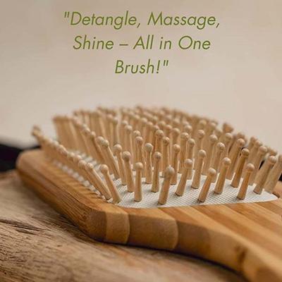 Allure Bamboo Strip Paddle Hair Brush 1's - Hair Brushes