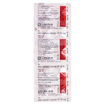 Vast 10mg Tablet 10'S - High Cholesterol-Dys