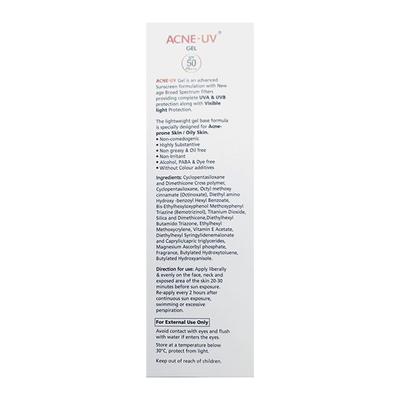 ACNE UV SPF 50 PA+++ UVA+UVB SILICONE Sunscreen Gel 100g - Sun Protectors-Emo