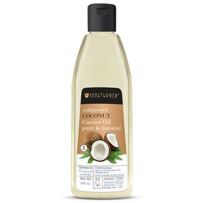 Soulflower Coldpressed Coconut Carrier Oil 225 ml - Hair Oils