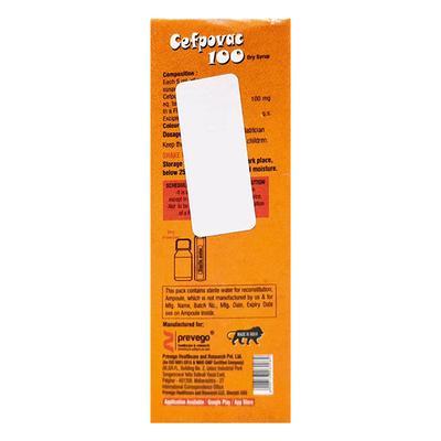 CEFPOVAC 100 ORANGE FLAVOUR Oral Suspension 30ml - Bacterial Infections-Cep