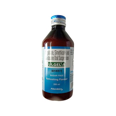 Ulgel A Sugar Free Refreshing Flavour Oral Suspension 200ml - Ulcer/Reflux/Flatulence-Aaa