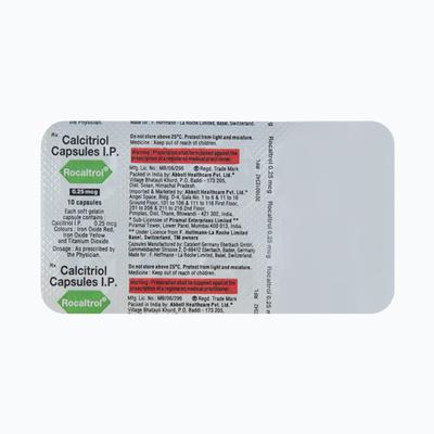 Rocaltrol 0.25Mcg Capsule 10'S - Osteoporosis-Age