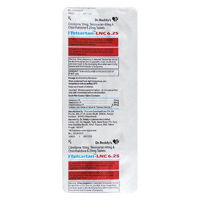 TELSARTAN LNC 6.25 Tablet 10's - Hypertension-Ana