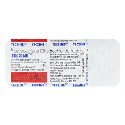 Teczine Tablet 10'S - Allergies-Ant