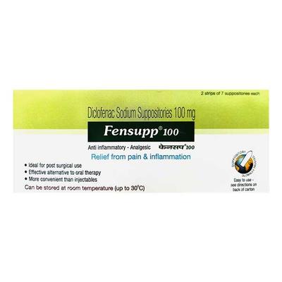 FENSUPP 100 Suppositories 7's - Pain relief-Nsa