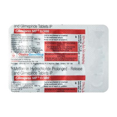 Glimiprex MF 1/500mg Tablet 10'S - Diabetes-Ant