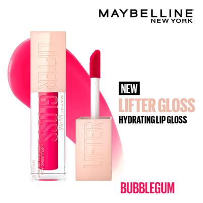 Maybelline New York Lifter Gloss, Hydrating Lip Gloss, Bubblegum 5.4 ml - Lip Glosses