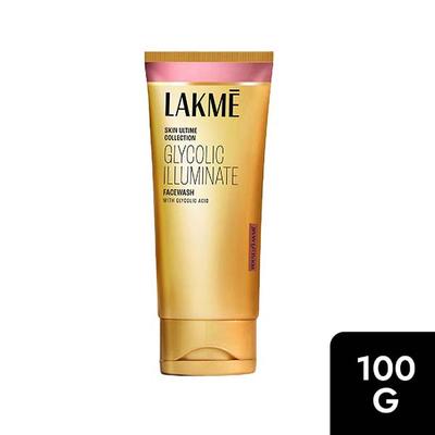 Lakme Glycolic Illuminate Facewash with Glycolic Acid for Gentle Exfoliation and Illuminated Skin 100 gm - Face Wash & Cleansers