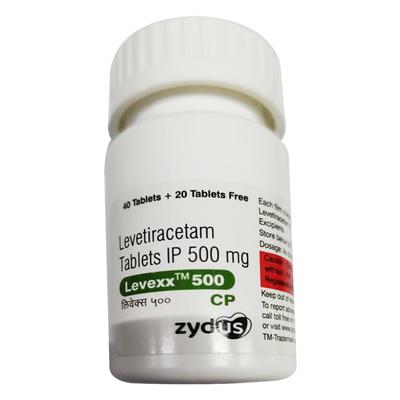 LEVEXX CP 500 Tablet 20(FREE)+40's - Epilepsy/Convulsion-Ant