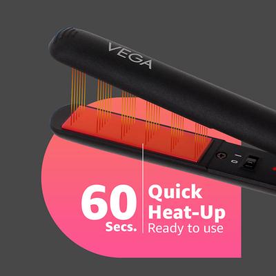 Vega Adore Hair Straightener with Ceramic Coated Plates (VHSH-18) Color 1's - Straighteners