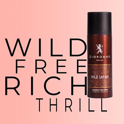 Giordano Wild Safari Deodorant Spray 200 ml - Men Deodorants/Roll-Ons