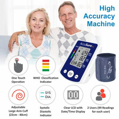 AccuSure Automatic Digital Blood Pressure Monitor - Grey (BP09) 1's - Blood Pressure Monitor Device