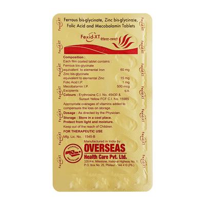 Fexid XT Tablet 15'S - Iron Supplement/Anaemia-Vma