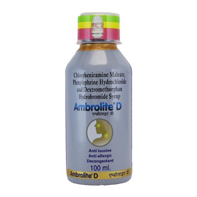 Ambrolite D Syrup 100ml - Cough And Cold-Cou