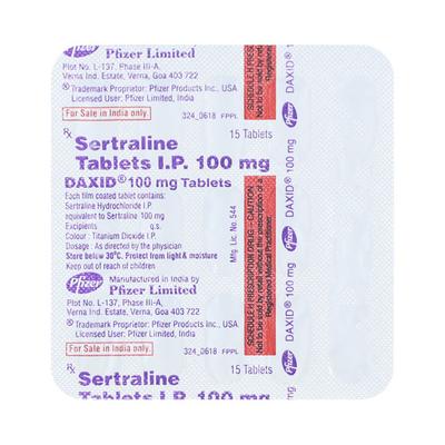 Daxid 100mg Tablet 15'S - Depression-Ant