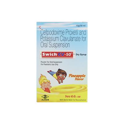 Swich CV 50 Pineapple Flavor Dry Syrup 30ml - Bacterial Infections-Cep