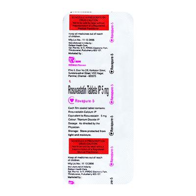ROVAPURE 5 Tablet 10's - High Cholesterol-Dys