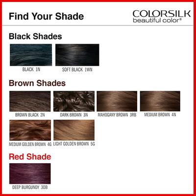 Revlon Colorsilk Beautiful Hair Color with Keratin - Dark Mahogany Brown 3RB 1's - Crème