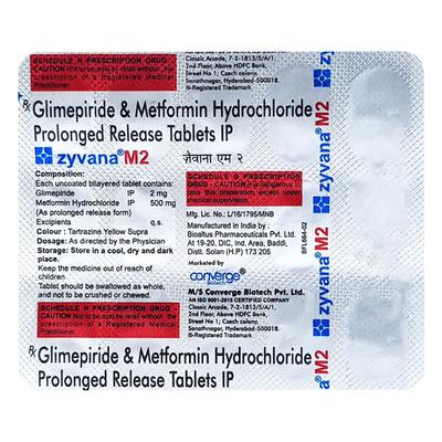 ZYVANA M 2 Tablet 15's - Diabetes-Ant