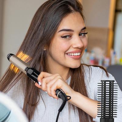 Vega 4 In 1 Hair Styler- Hair Straightener, Brush Attachment, Hair Curler and Hair Crimper (VHSCC-05) 1's - Straighteners