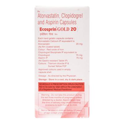 Ecosprin Gold 20mg Capsule 15'S - Blood Clot-Ant