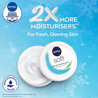 NIVEA SOFT LIGHT MOISTURISER FOR FACE, HAND & BODY 300 ml - Lotions & Creams
