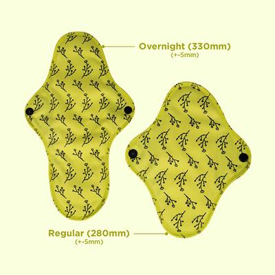 Pee Safe Reusable Sanitary Pads (6 Regular Pads + 2 Overnight Pad + 2 Leak Proof Pouch) (pack of 10) 1's - Sanitary Napkins