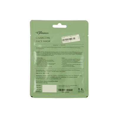 Glimmer Face Sheet Mask Aloe Charcoal 1's - Sheet Masks