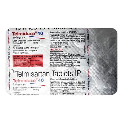 TELMIDUCE 40 Tablet 15's - Hypertension-Ang